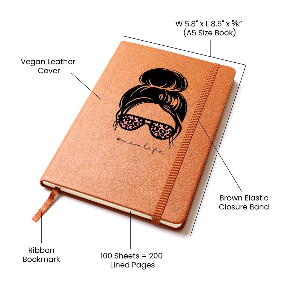 Mom Life - Vegan Leather Notebook