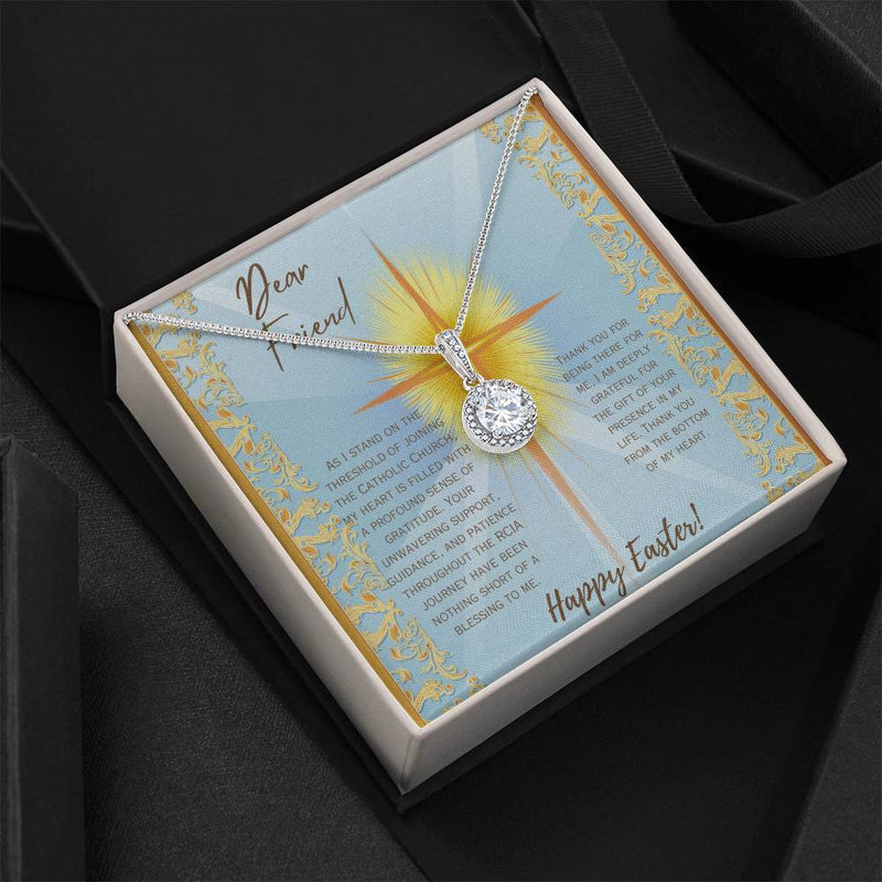 RCIA Sponsor Gift- Eternal Love Necklace with Heartfelt Message
