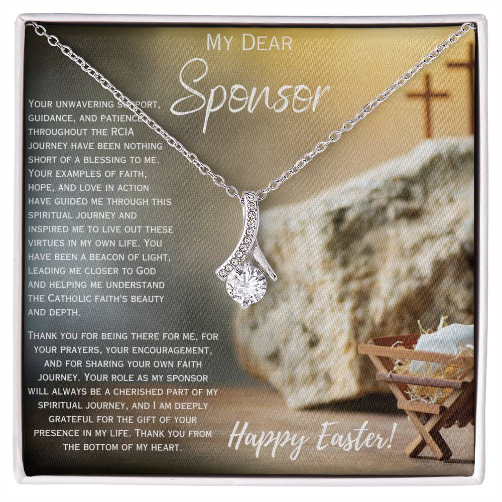 Easter RCIA Sponsor Gift- Necklace with Heartfelt Message