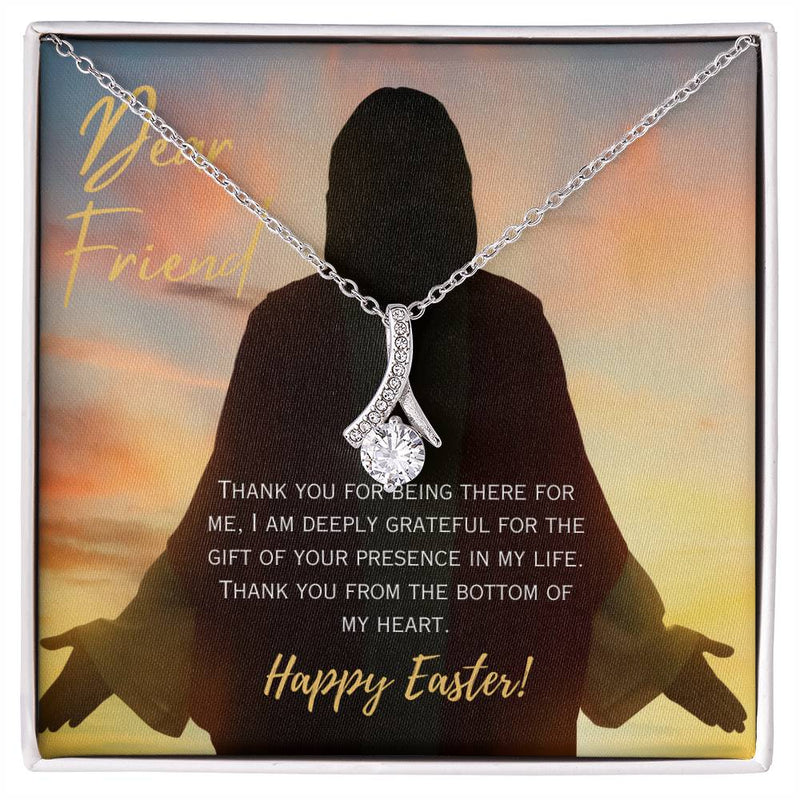 Friend Gift to Catholic RCIA Sponsor- Enduring Beauty Necklace with Heartfelt Message