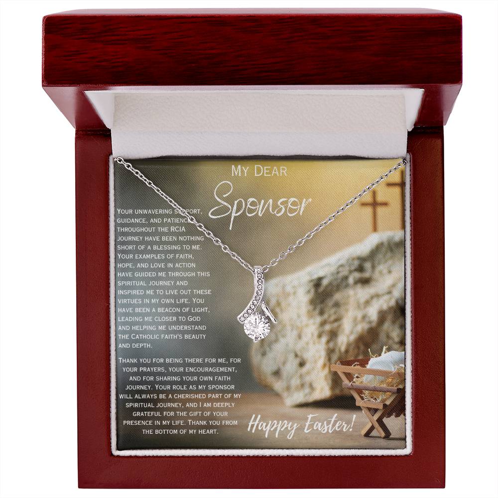 Easter RCIA Sponsor Gift- Necklace with Heartfelt Message