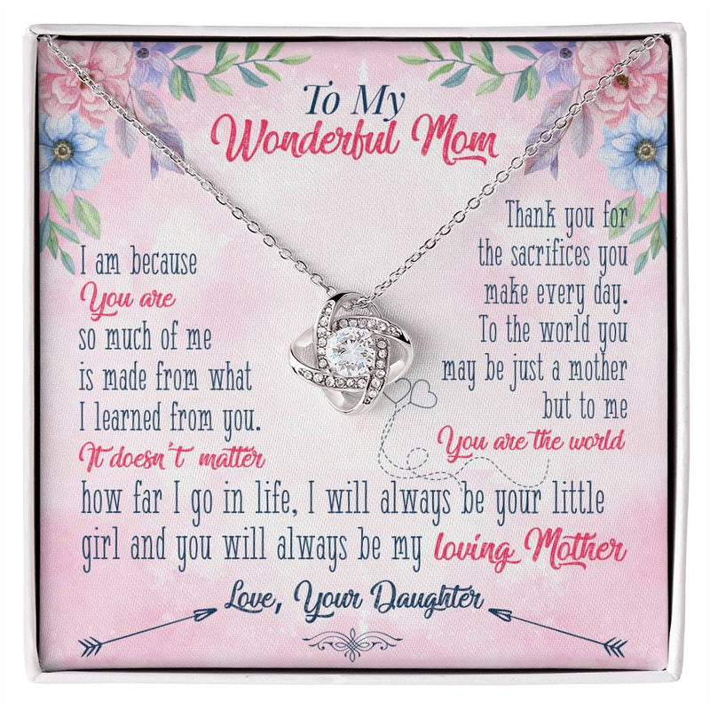 Wonderful Mom - Gift from Daughter Necklace