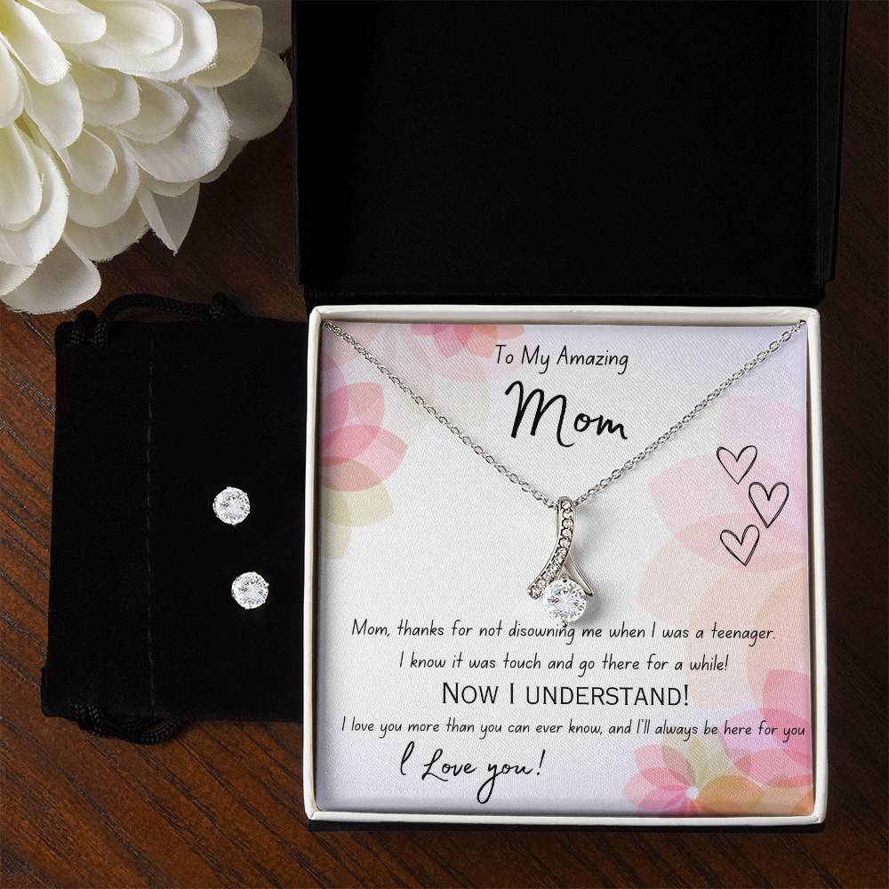 Mom- Thanks for Not Disowning Teenage Me! Enduring Love Necklace and Earring Set