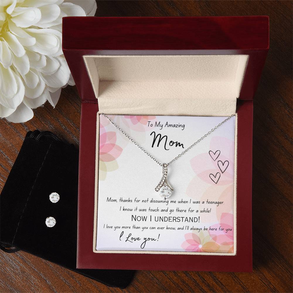 Mom- Thanks for Not Disowning Teenage Me! Enduring Love Necklace and Earring Set