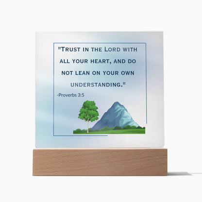 Faith in Action - Acrylic Plaque- Trust in the Lord with All Your Heart