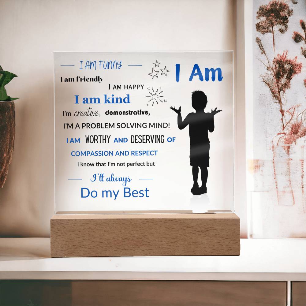 Son/Grandson- Affirmations Collection -   with optional Night Light- Style 1