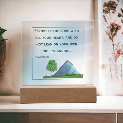 Faith in Action - Acrylic Plaque- Trust in the Lord with All Your Heart