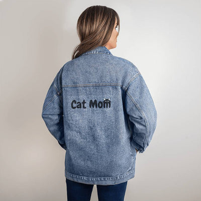 Cat Mom Denim Jacket