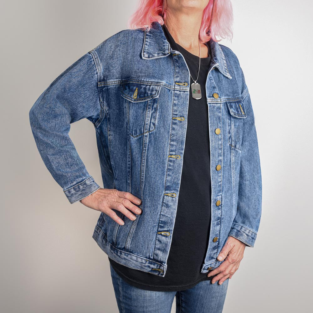 You Had Me at MEOW- Denim Jacket