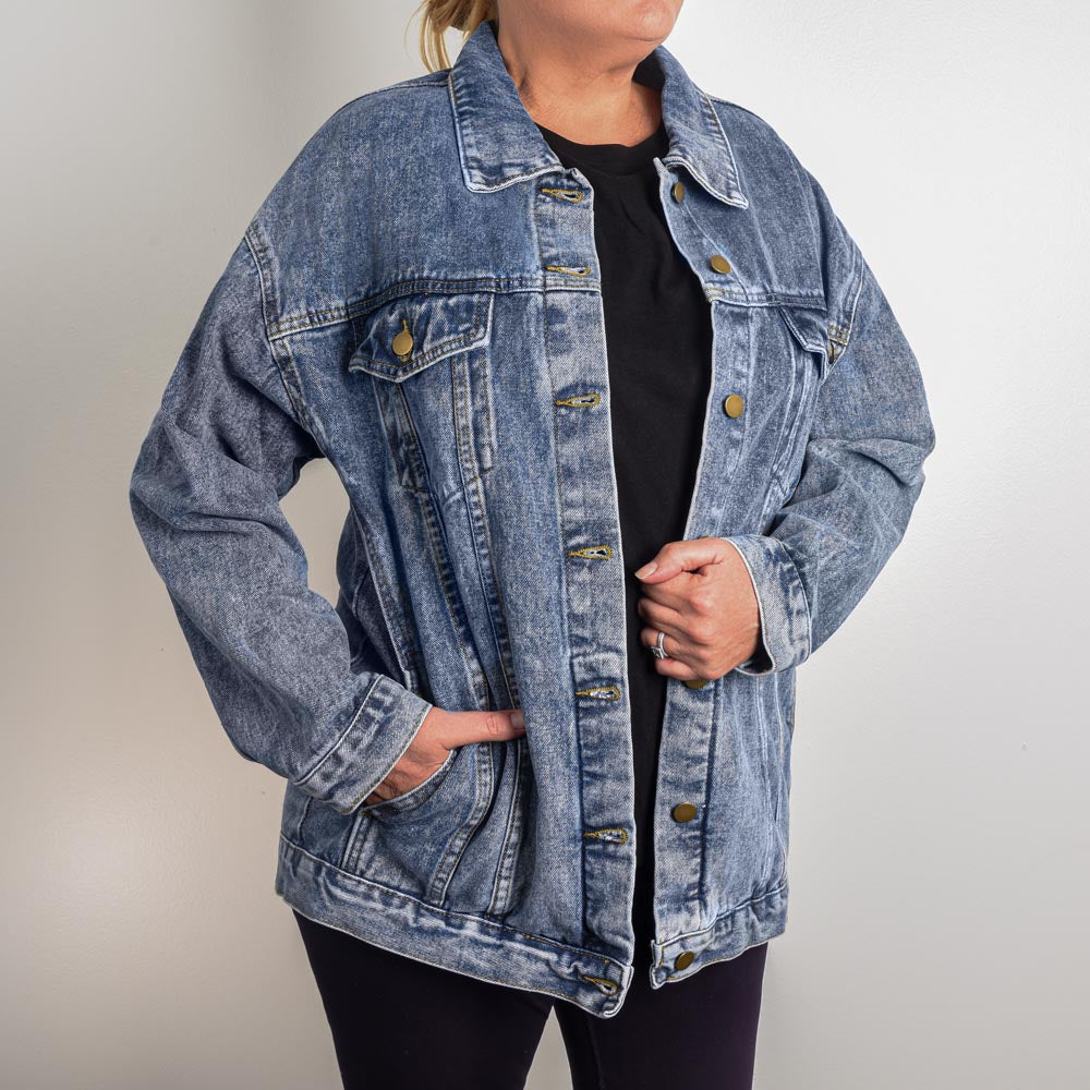 You Had Me at MEOW- Denim Jacket