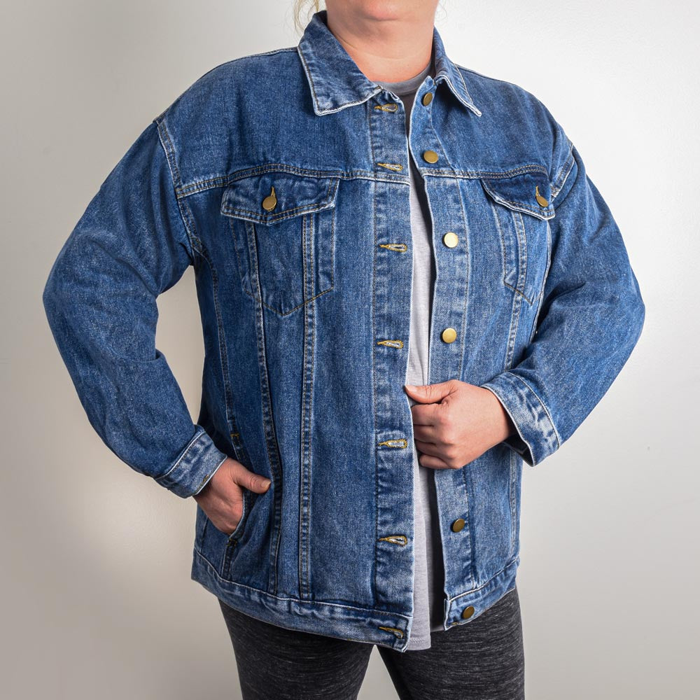 You Had Me at MEOW- Denim Jacket