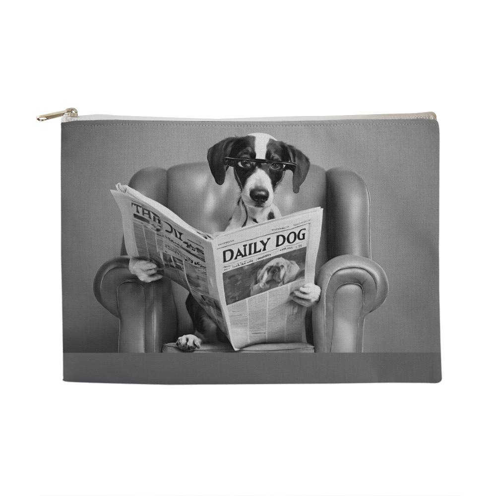 Large ZIppered Pouch- The Daily Dog