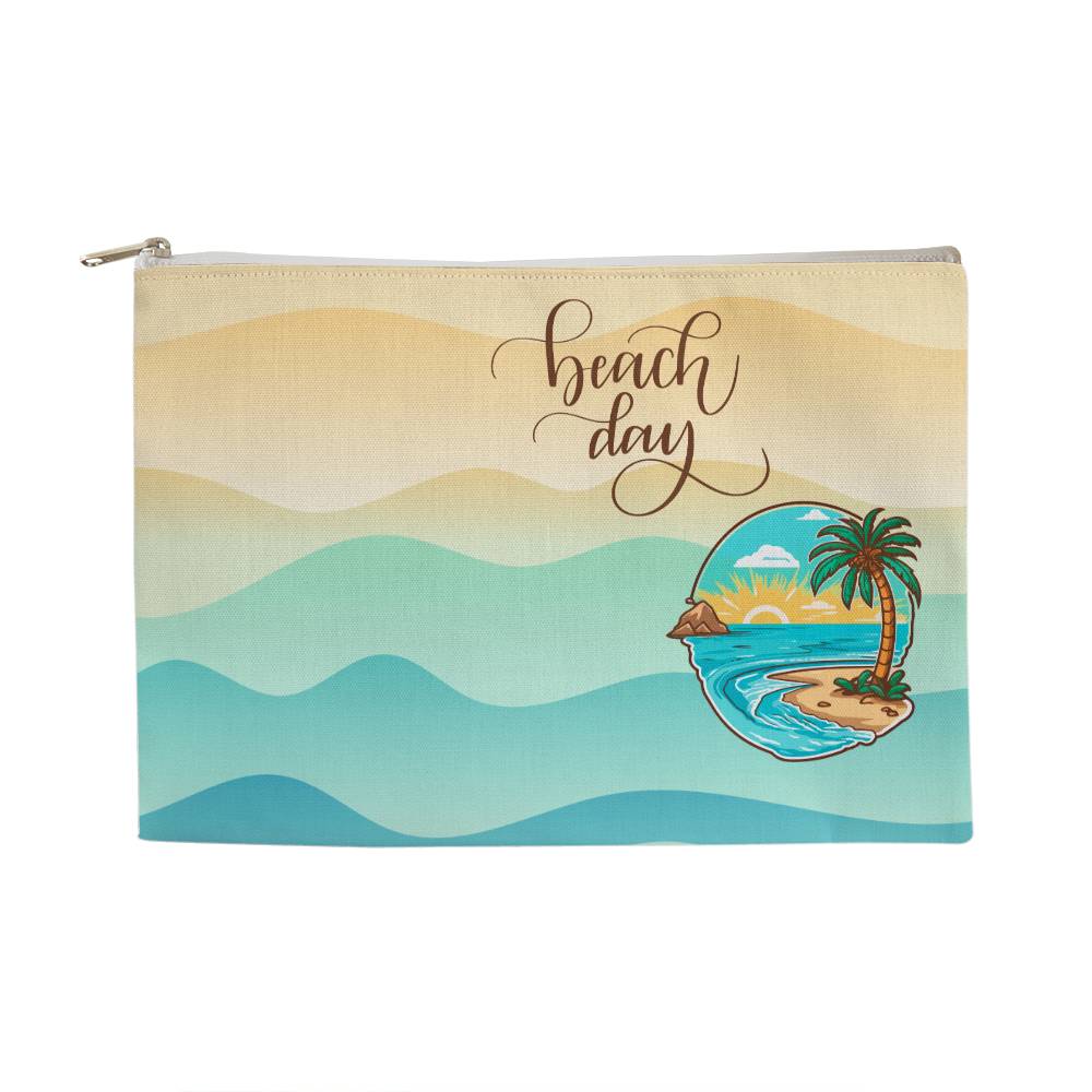 Beach Day Large Zippered Pouch