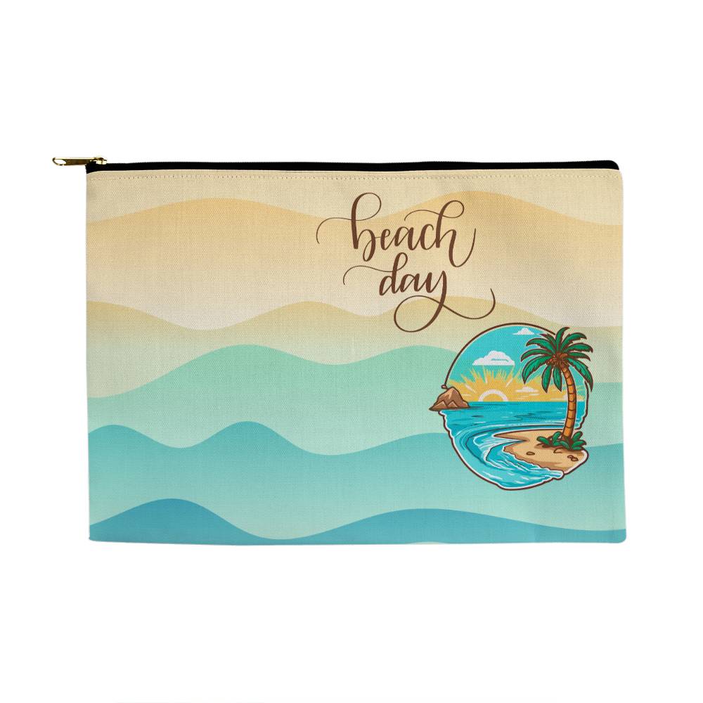 Beach Day Large Zippered Pouch