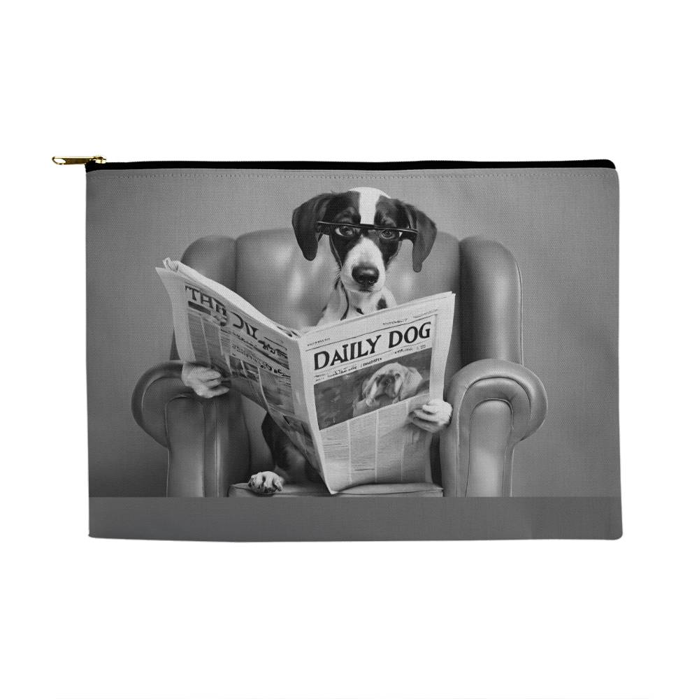 Large ZIppered Pouch- The Daily Dog