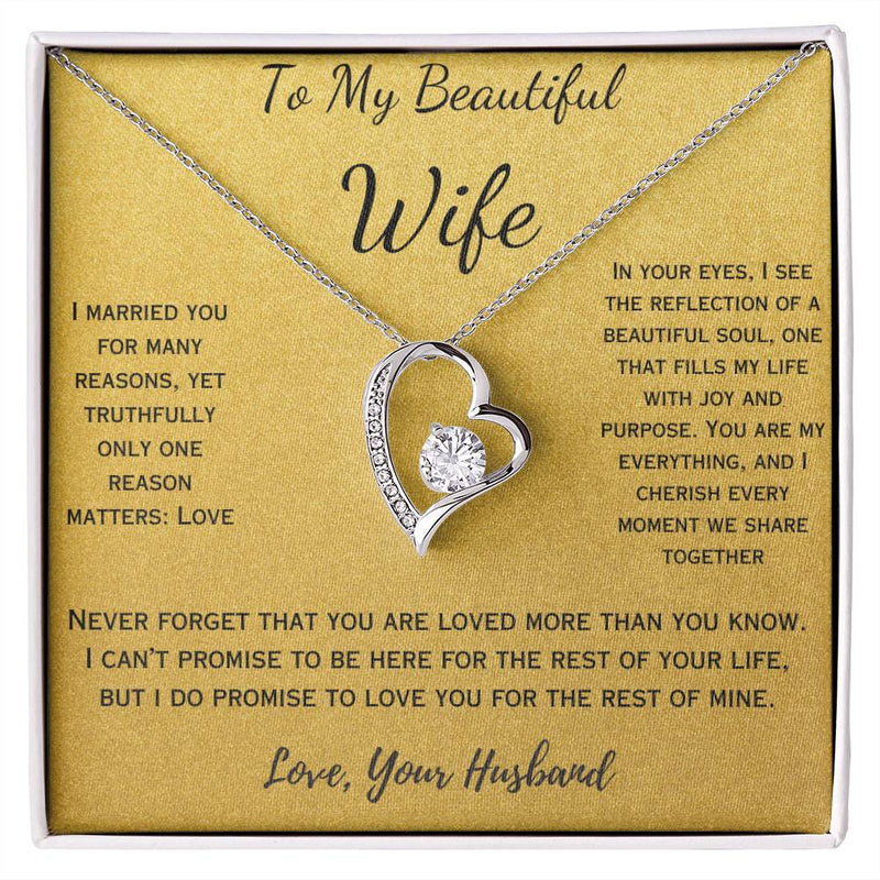 I Love You For Many Reasons- Necklace for Beautiful Wife