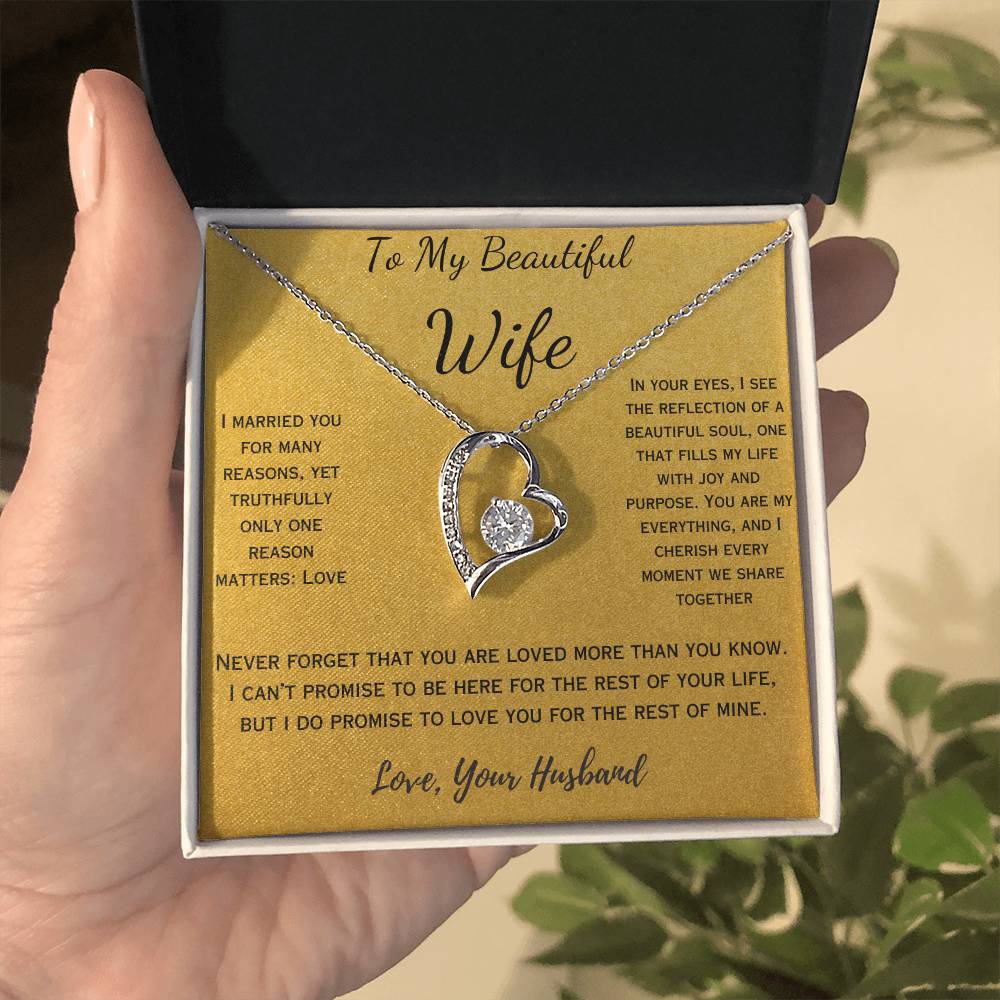 I Love You For Many Reasons- Necklace for Beautiful Wife