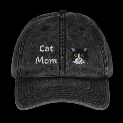 Cat Mom Vintage Cotton Twill Cap