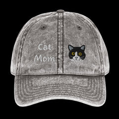 Cat Mom Vintage Cotton Twill Cap