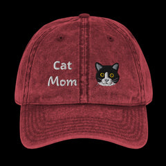 Cat Mom Vintage Cotton Twill Cap