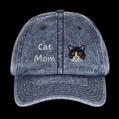 Cat Mom Vintage Cotton Twill Cap