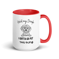 Pet This Pup Mug with Color Inside