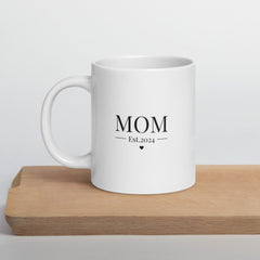 MOM- Est. 2024  White glossy mug