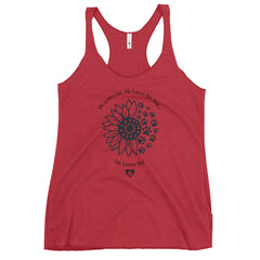 He Loves Me! Dog Print DARK - Women's Racerback Tank